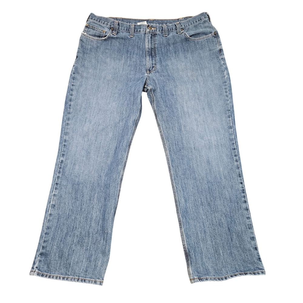 Carhartt Relaxed Fit Jeans 44x32 Blue Faded Distressed Workwear Vintage Denim